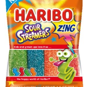HARIBO 4.5OZ Z!NG SOUR STREAMERS 12CT - Image 1