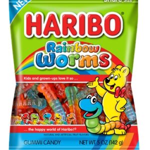 HARIBO 5OZ RAINBOW WORMS 12CT - Image 1
