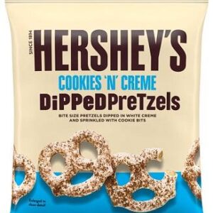 HERSHEY'S DIPPED PRETZELS COOKIE N CREME 4.25OZ 12CT - Image 1