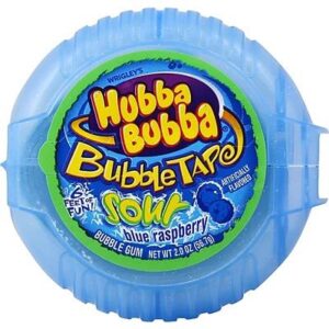 HUBBA BUBBA BUBBLE TAPE SOUR BLUE RASPBERRY 2OZ 12CT - Image 1