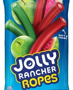 JOLLY RANCHER ROPES WATERMELON & GREEN APPLE 6OZ PEG BAG 12CT - Image 1