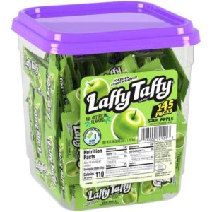 LAFFY TAFFY JAR SOUR APPLE 145CT - Image 1
