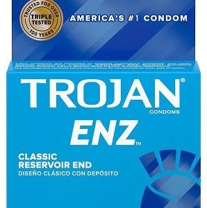 TROJAN LIGHT BLUE LUBRICATED ENZ 3PK 6CT - Image 1