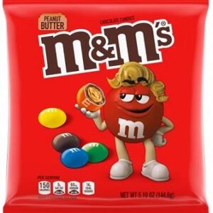 M&M PEG BAG PEANUT BUTTER 5.1OZ 12CT - Image 1