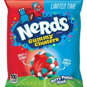 NERDS GUMMY CLUSTERS BERRY PUNCH RUSH PEG 5OZ 12CT - Image 1