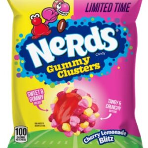 NERDS GUMMY CLUSTERS CHERRY LEMONADE BLITZ PEG 5OZ 12CT - Image 1