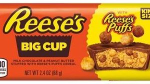 REESE'S BIG CUP W/REESE'S PUFFS KING 2.6OZ 16CT - Image 1