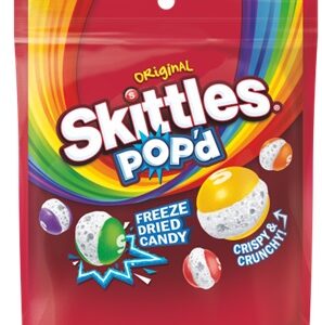SKITTLES POP'D ORIGINAL FREEZE DRIED POUCH 5.5OZ 8CT - Image 1
