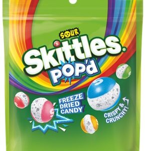 SKITTLES POP'D SOUR FREEZE DRIED POUCH 5.5OZ 8CT - Image 1