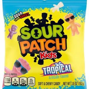 SOUR PATCH 3.6OZ PEG KIDS TROPICAL 12CT - Image 1