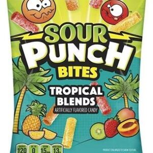 SOUR PUNCH BITES TROPICAL PEG BAG 5OZ 12CT - Image 1