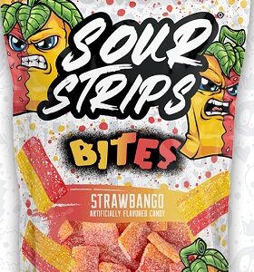 SOUR STRIPS BITES PEG BAG STRAWBANGO 6.35oz 10CT - Image 1