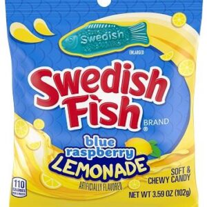SWEDISH FISH BLUE RASP. LEMONADE 3.59OZ PEG 12CT - Image 1