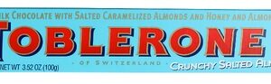TOBLERONE 3.52OZ CRUNCHY SALTED ALMOND 20CT - Image 1