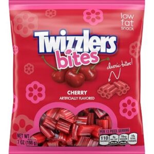 TWIZZLERS CHERRY BITES 7OZ PEG BAG 12CT - Image 1