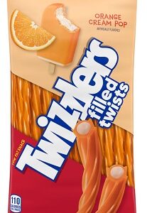 TWIZZLERS FILLED ORANGE CREAM POP PEG 4.25OZ 18CT - Image 1