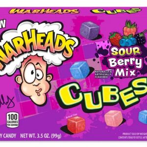 WARHEADS CUBES BERRY 3.5OZ BOX 12CT - Image 1