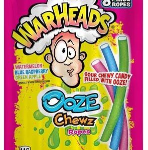 WARHEADS OOZE CHEWZ ROPES 3OZ PEG BAG 12CT - Image 1