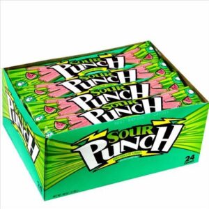 SOUR PUNCH WATERMELON STRAWS 2OZ 24CT - Image 1