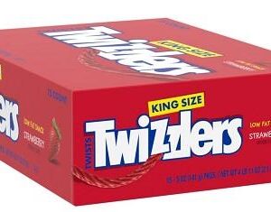 TWIZZLERS STRAWBERRY TWISTS KING 5OZ 15CT - Image 1